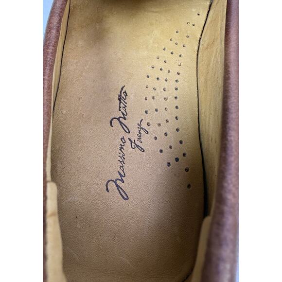 Massimo Matteo Bit Driver Loafer Mens 9 M Cognac Leather Moccasin Slip On Luxury